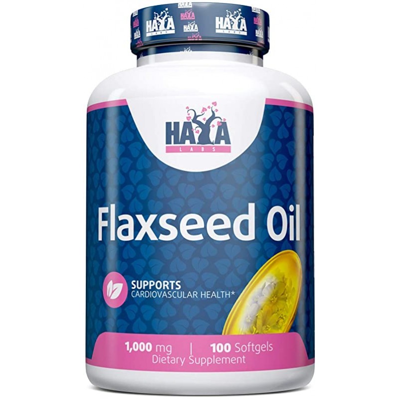Haya Labs Linaseemneõli orgaaniline 1000 mg 100 geelkapslit foto